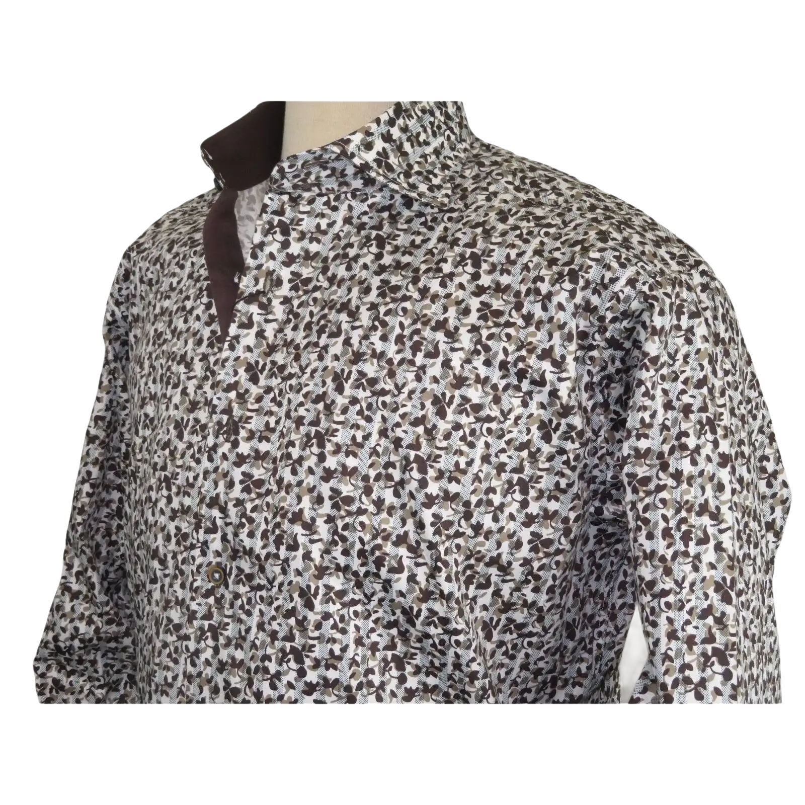 Men Shirt J.Valintin Turkey Usa Egyption Cotton Axxess Style 3T39 - 04 brown - J.Valintin Men's Wear Legend - 4934