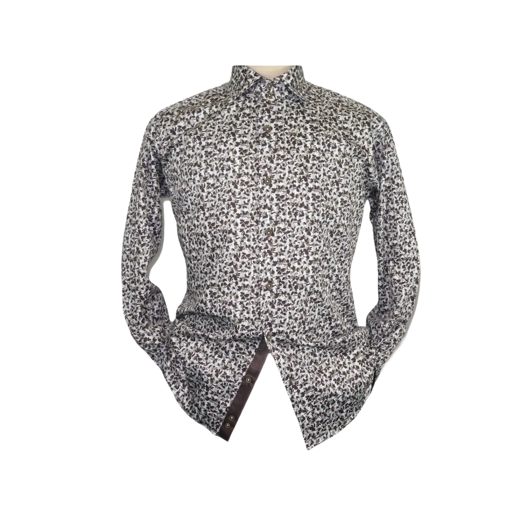 Men Shirt J.Valintin Turkey Usa Egyption Cotton Axxess Style 3T39 - 04 brown - J.Valintin Men's Wear Legend - 4934