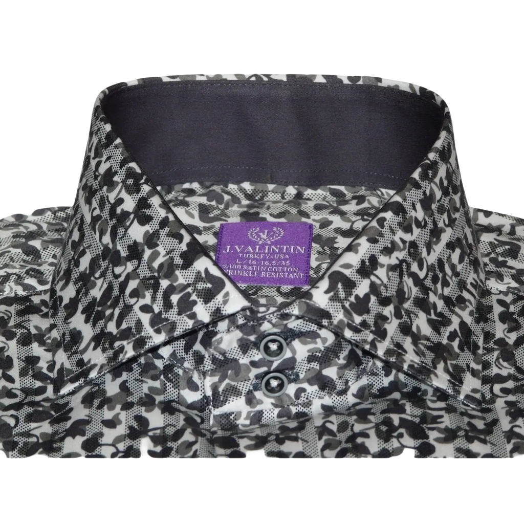 Men Shirt J.Valintin Turkey Usa Egyption Cotton Axxess Style 3T89 - 01 Gray - J.Valintin Men's Wear Legend - 4942