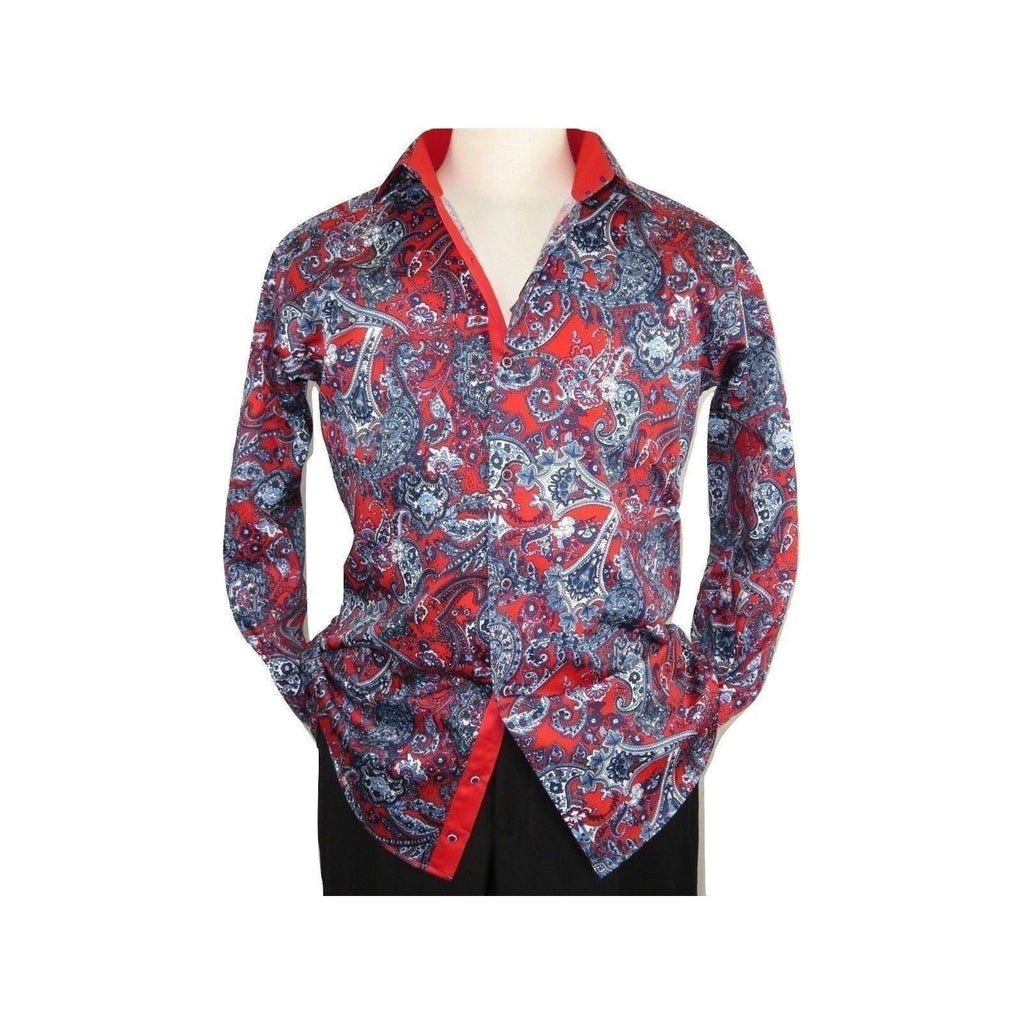 Men Shirt J.Valintin Turkey Usa Egyption Cotton Axxess Style 5406 - 04 Red - J.Valintin Men's Wear Legend - 4864