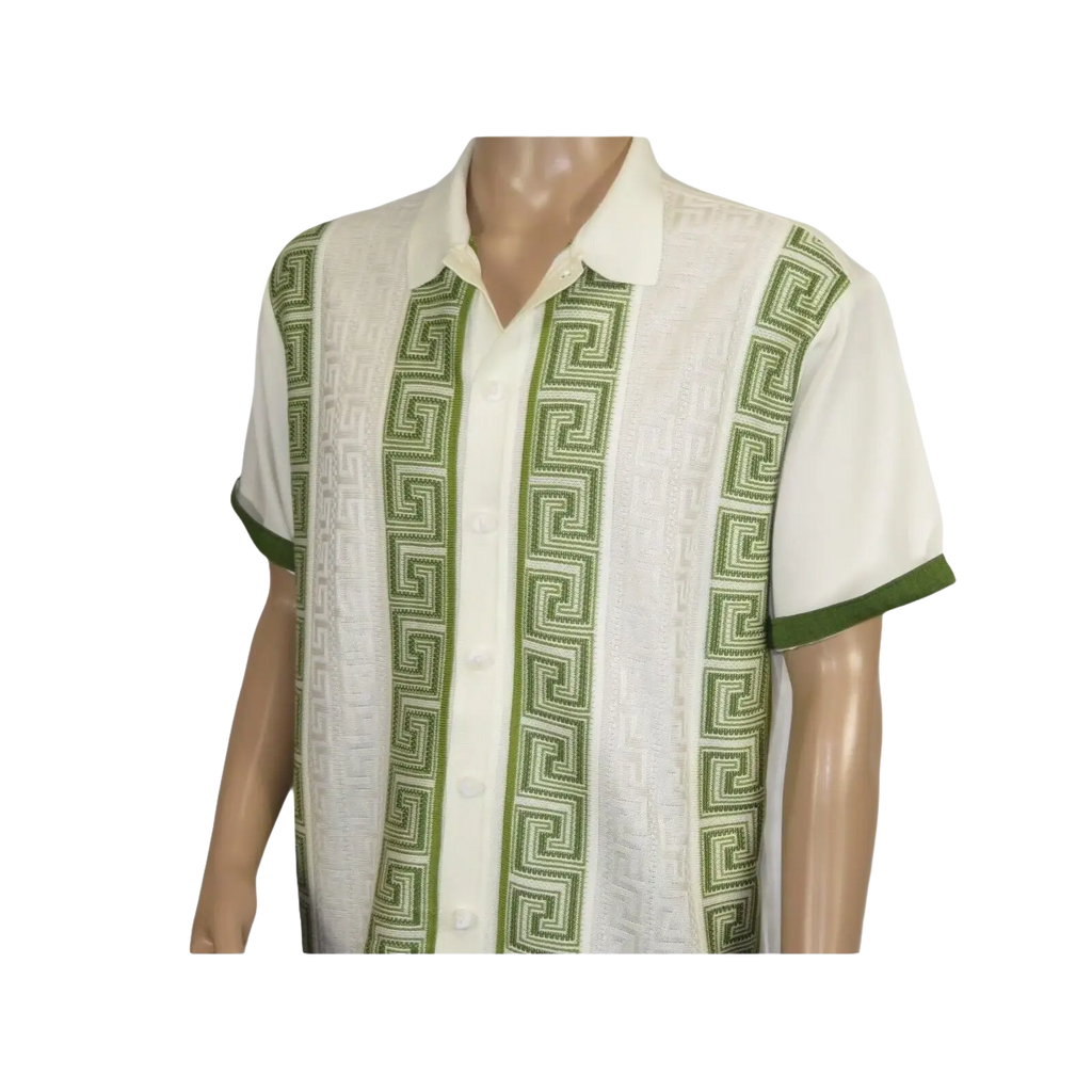 Men Silversilk 2pc walking leisure Matching Suit Italian woven knits 51011 Green - J.Valintin Men's Wear Legend - 100081