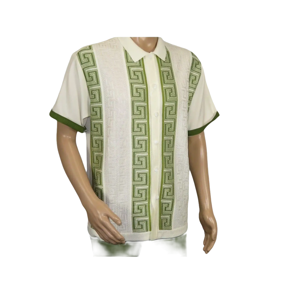 Men Silversilk 2pc walking leisure Matching Suit Italian woven knits 51011 Green - J.Valintin Men's Wear Legend - 100081