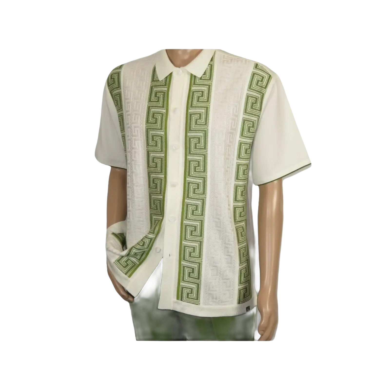 Men Silversilk 2pc walking leisure Matching Suit Italian woven knits 51011 Green - J.Valintin Men's Wear Legend - 100081