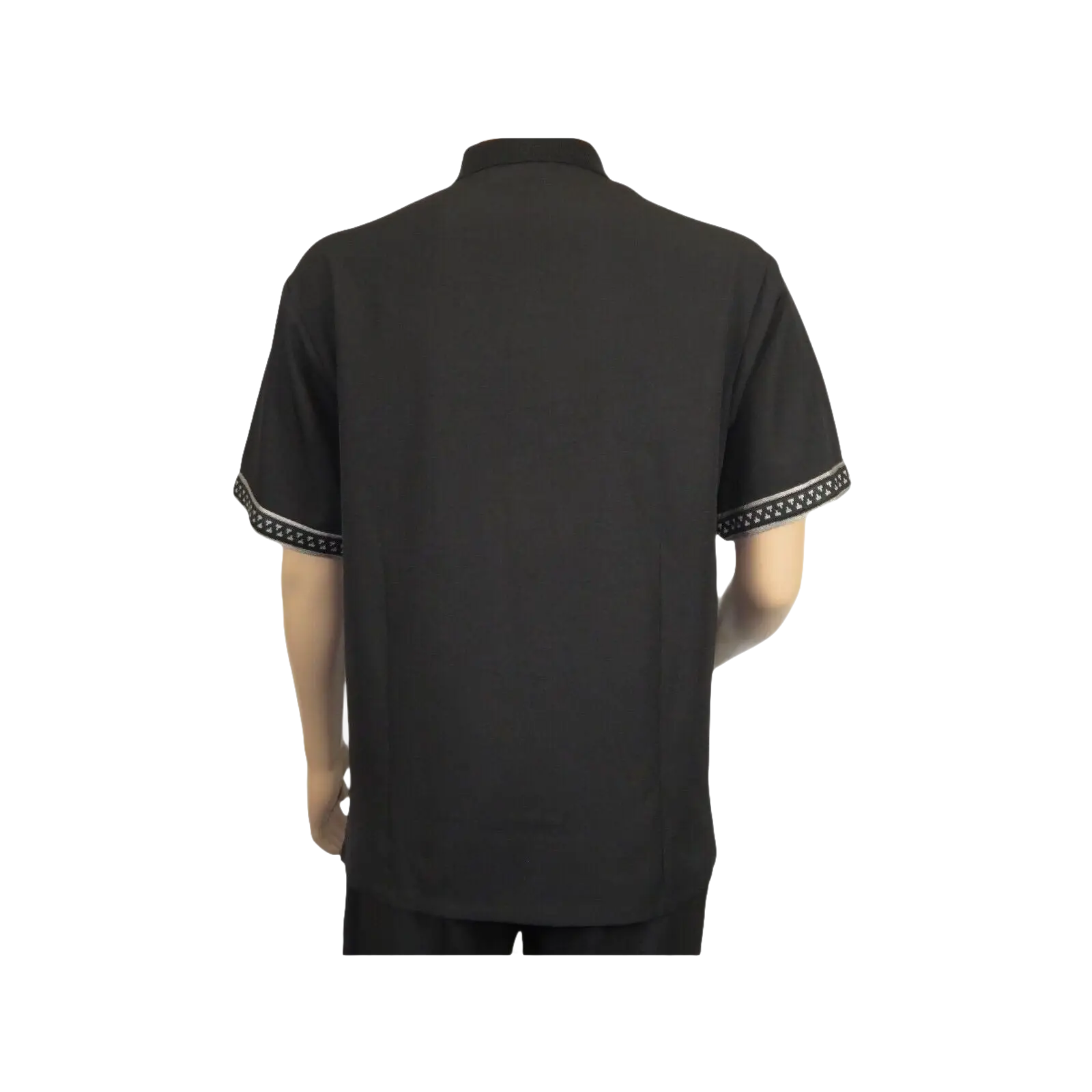 Men Silversilk 2pc walking leisure Matching Suit Italian woven knits 51017 Black - J.Valintin Men's Wear Legend - 100111