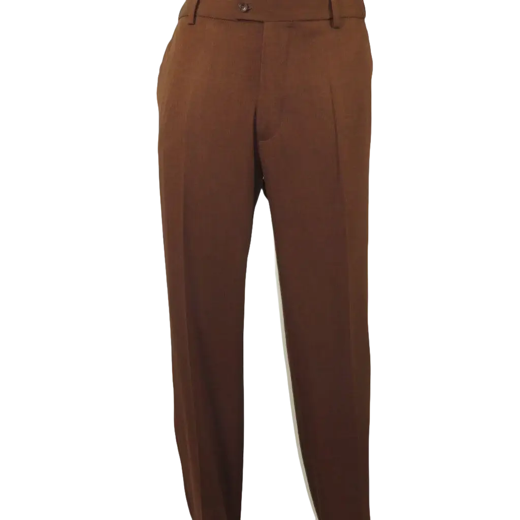 Men Silversilk 2pc Walking Leisure Matching Suit Italian Woven Knits 71003 Brown - J.Valintin Men's Wear Legend - 71003 - Brown - M