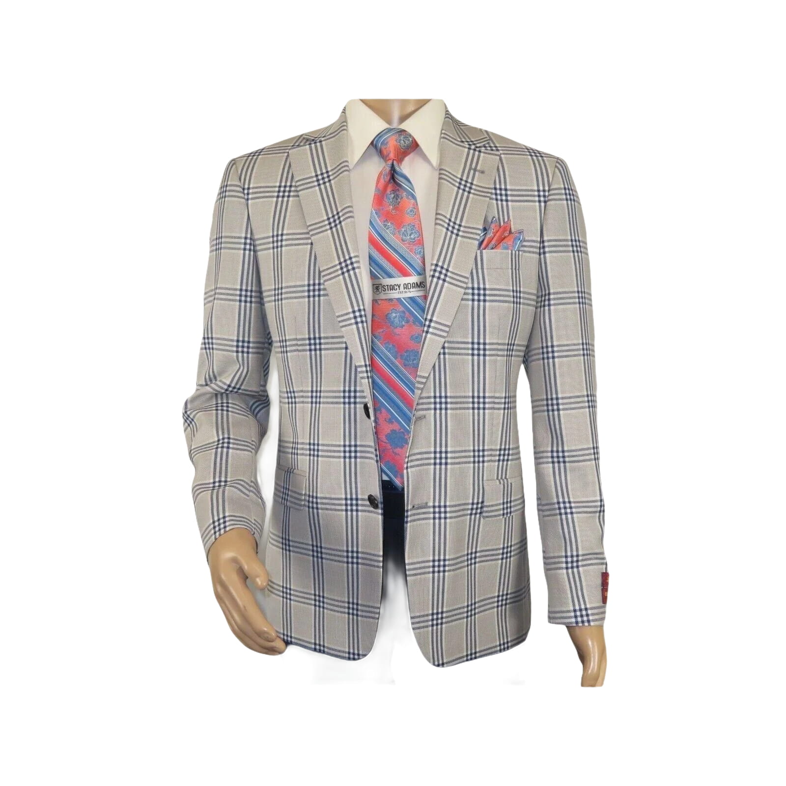 Men Sport Coat by Berlusconi Turkey Italian Wool Super 180's #671 - 13 Gray Blue - J.Valintin Men's Wear Legend - 98945