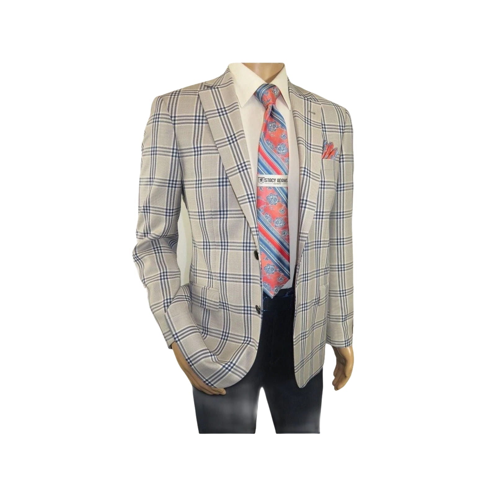 Men Sport Coat by Berlusconi Turkey Italian Wool Super 180's #671 - 13 Gray Blue - J.Valintin Men's Wear Legend - 98945