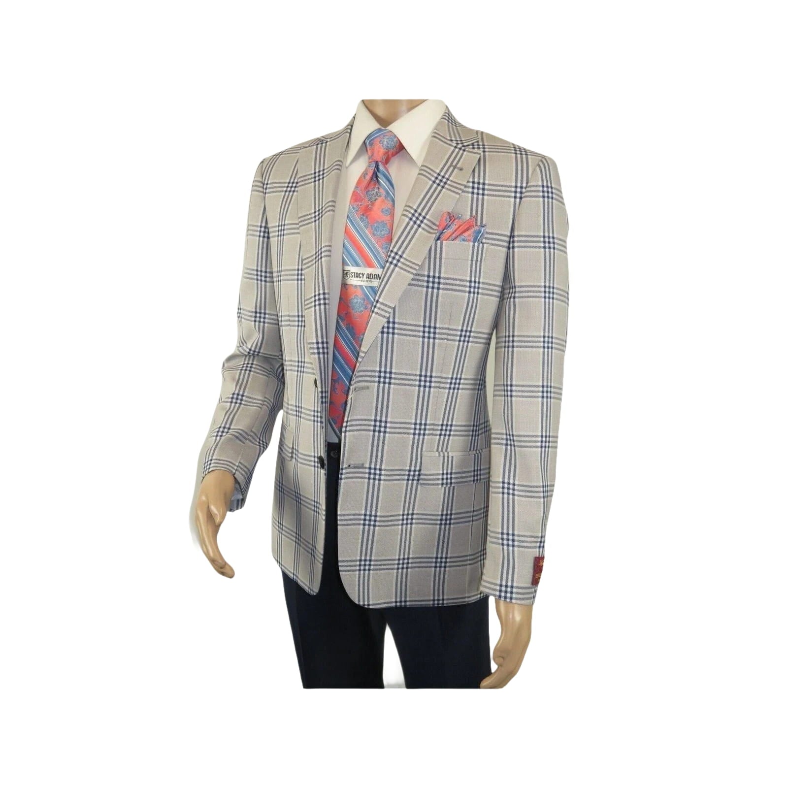 Men Sport Coat by Berlusconi Turkey Italian Wool Super 180's #671 - 13 Gray Blue - J.Valintin Men's Wear Legend - 98945