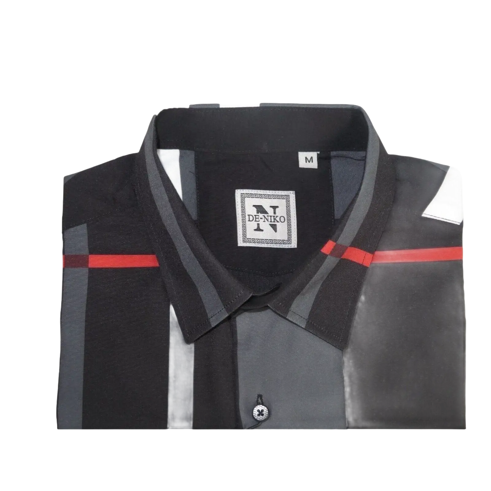 Men Sports Shirt by DE - NIKO Long Sleeves Fashion Print Soft Modal NK1010 Black - J.Valintin Men's Wear Legend - 100156