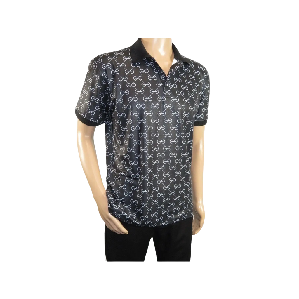 Men Sports Shirt DE - NIKO Short Sleeves Soft Modal Fashion Polo Shirt G1121 Black - J.Valintin Men's Wear Legend - 100199