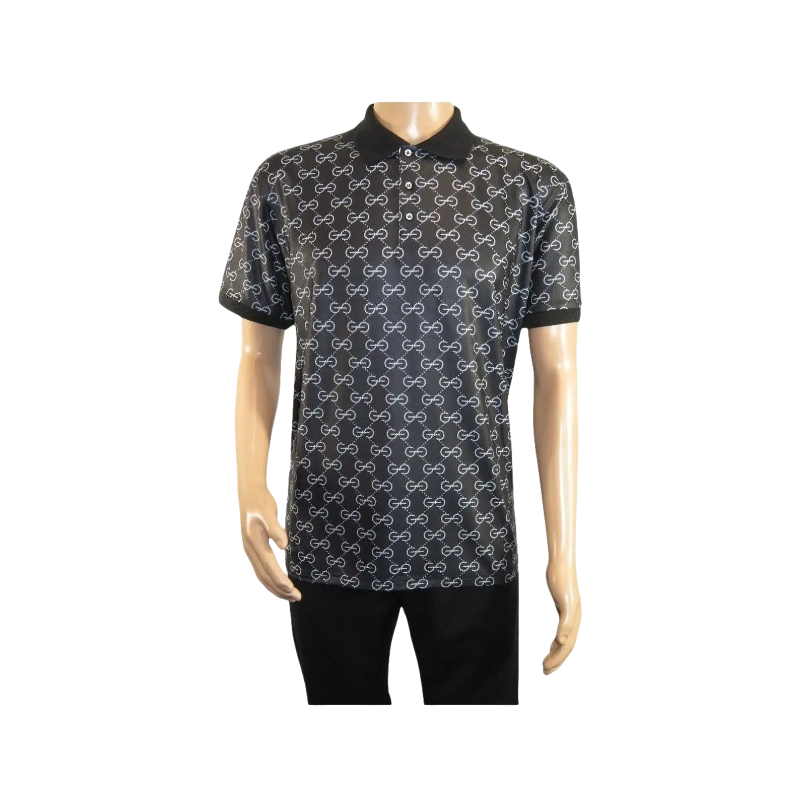 Men Sports Shirt DE - NIKO Short Sleeves Soft Modal Fashion Polo Shirt G1121 Black - J.Valintin Men's Wear Legend - 100199