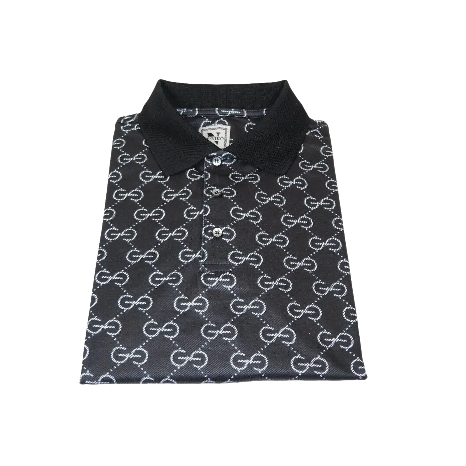 Men Sports Shirt DE - NIKO Short Sleeves Soft Modal Fashion Polo Shirt G1121 Black - J.Valintin Men's Wear Legend - 100199