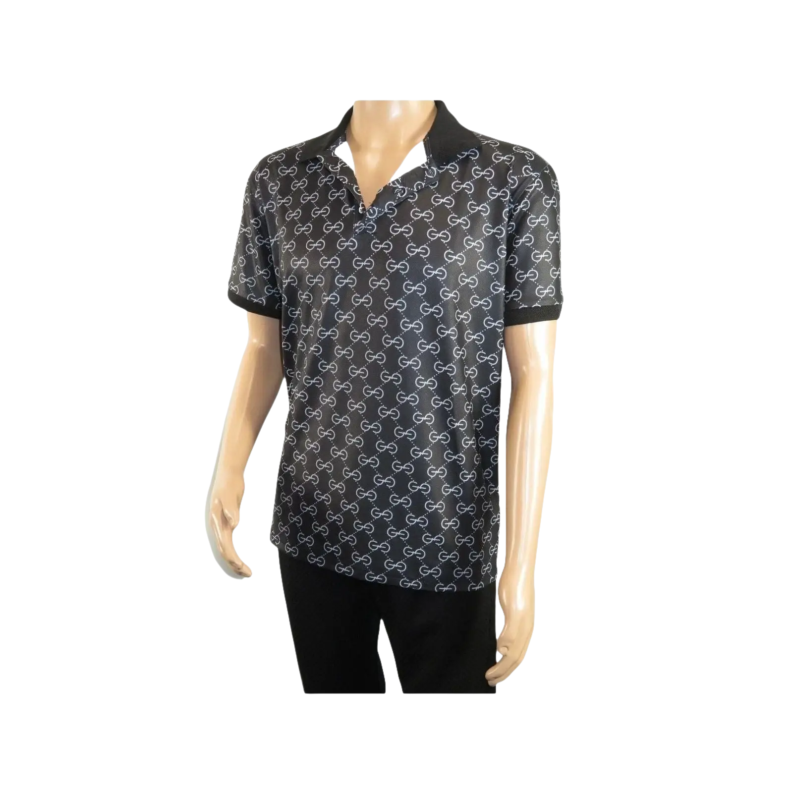 Men Sports Shirt DE - NIKO Short Sleeves Soft Modal Fashion Polo Shirt G1121 Black - J.Valintin Men's Wear Legend - 100199