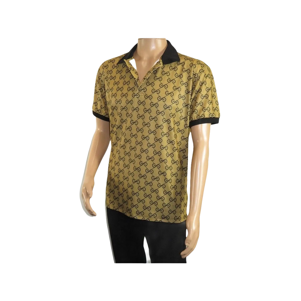 Men Sports Shirt DE - NIKO Short Sleeves Soft Modal Fashion Polo Shirt G1121 Gold - J.Valintin Men's Wear Legend - 100193