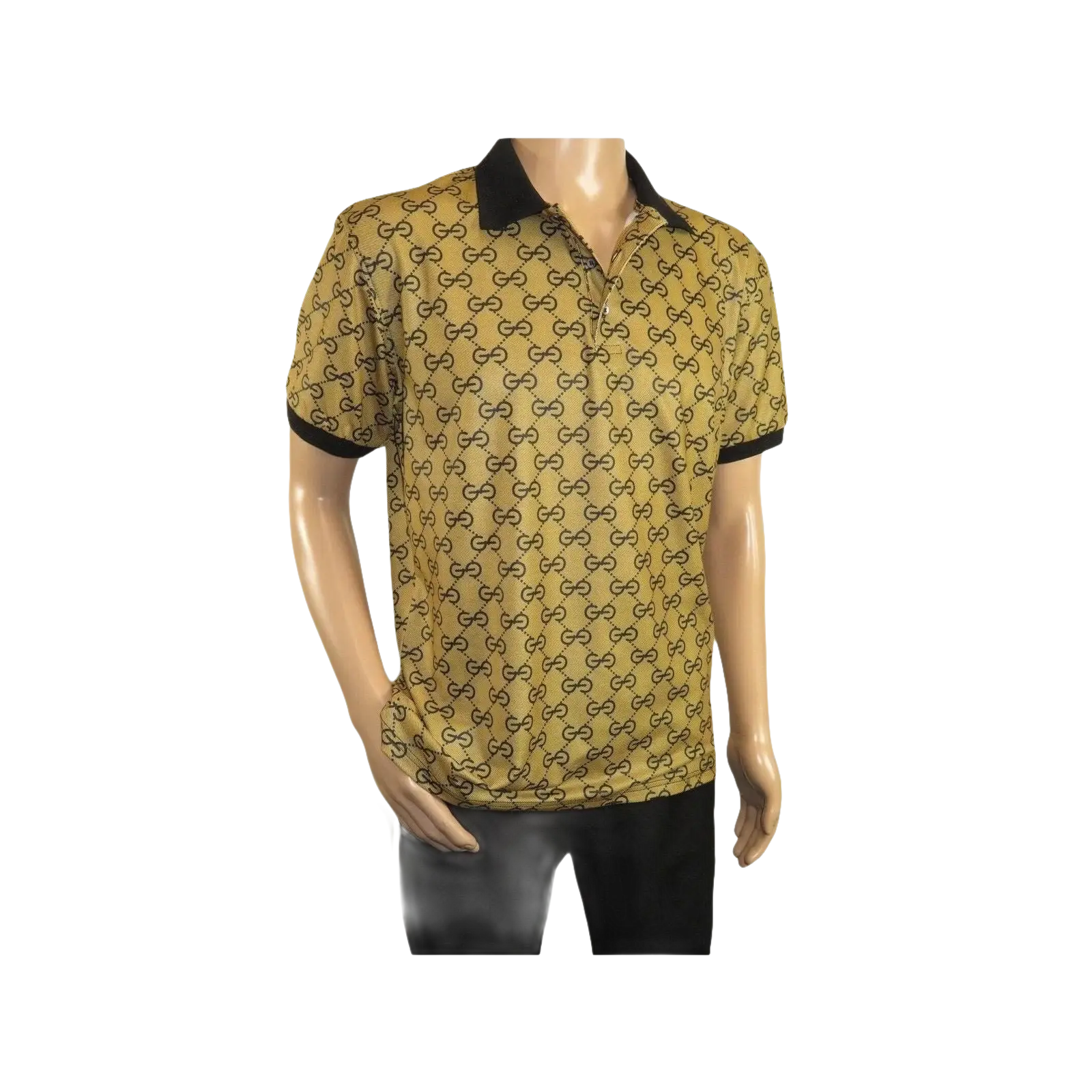 Men Sports Shirt DE - NIKO Short Sleeves Soft Modal Fashion Polo Shirt G1121 Gold - J.Valintin Men's Wear Legend - 100193