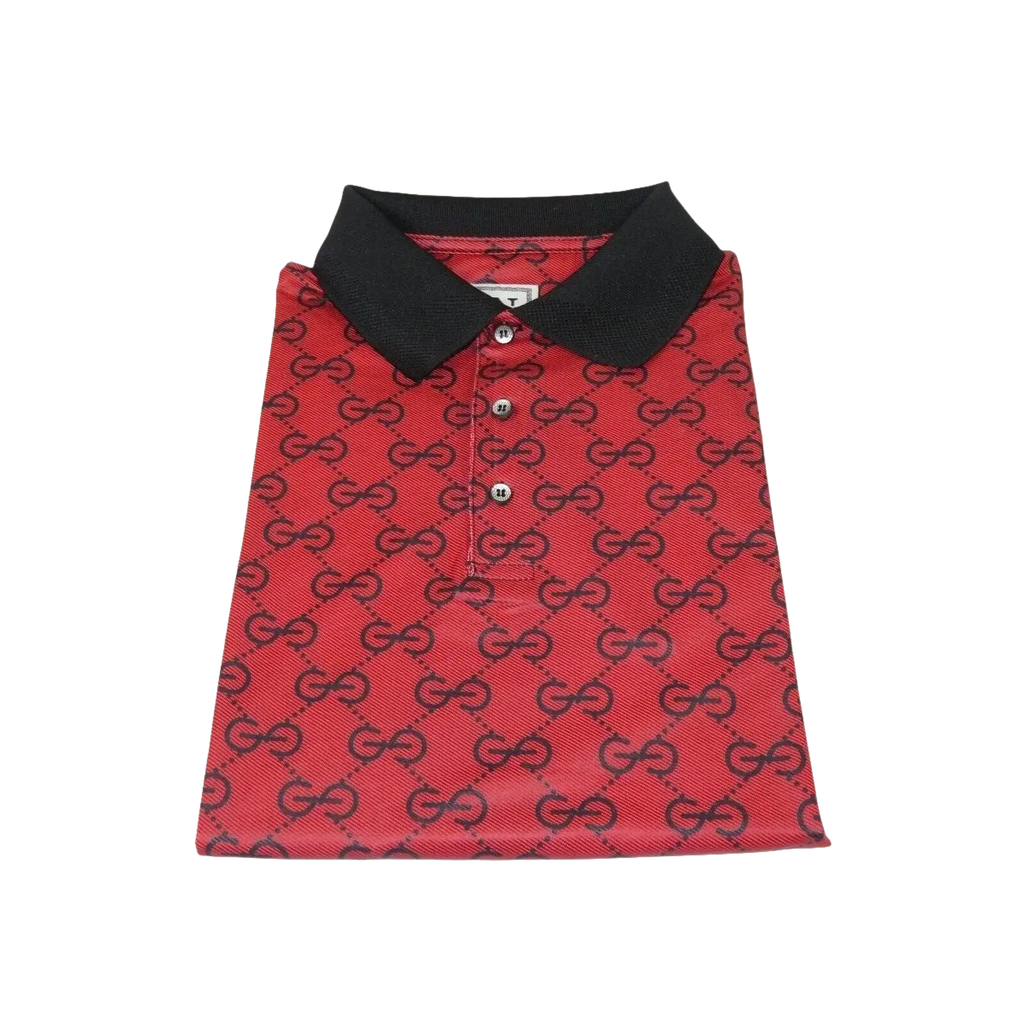 Men Sports Shirt DE - NIKO Short Sleeves Soft Modal Fashion Polo Shirt G1121 Red - J.Valintin Men's Wear Legend - 100181