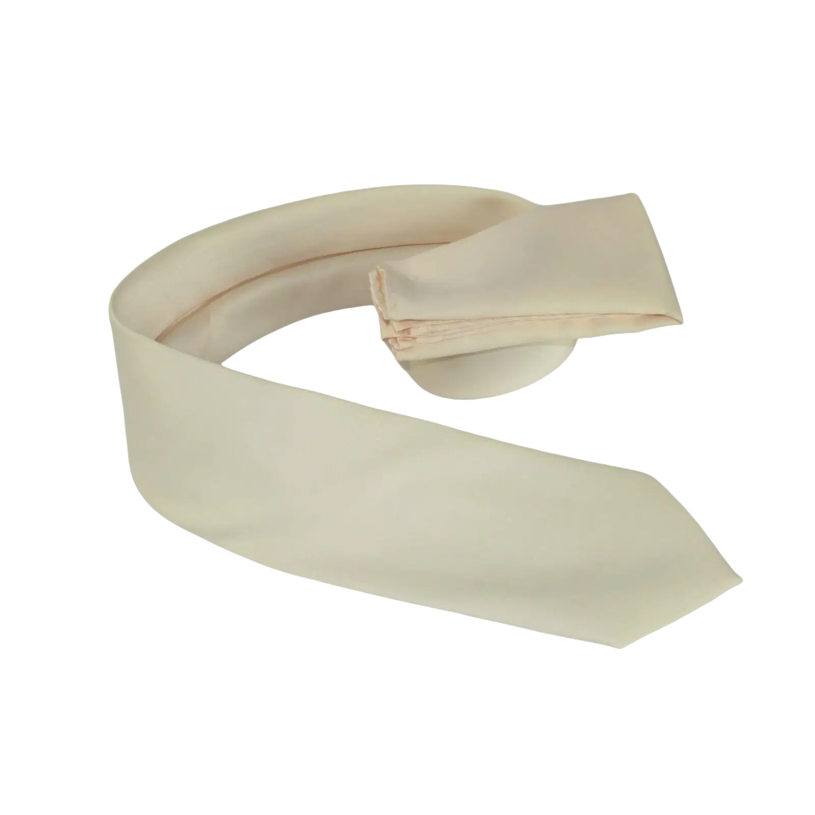 Men Stacy Adams Neck tie Hanky Set Business Formal Solid Color Satin S7 Beige - J.Valintin Men's Wear Legend - 24783