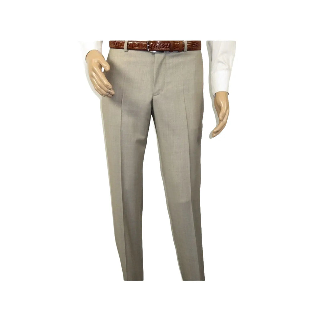Men Suit BERLUSCONI Turkey 100% Italian Wool Super 180's 3pc Vested #Ber13 Beige - J.Valintin Men's Wear Legend - 98559