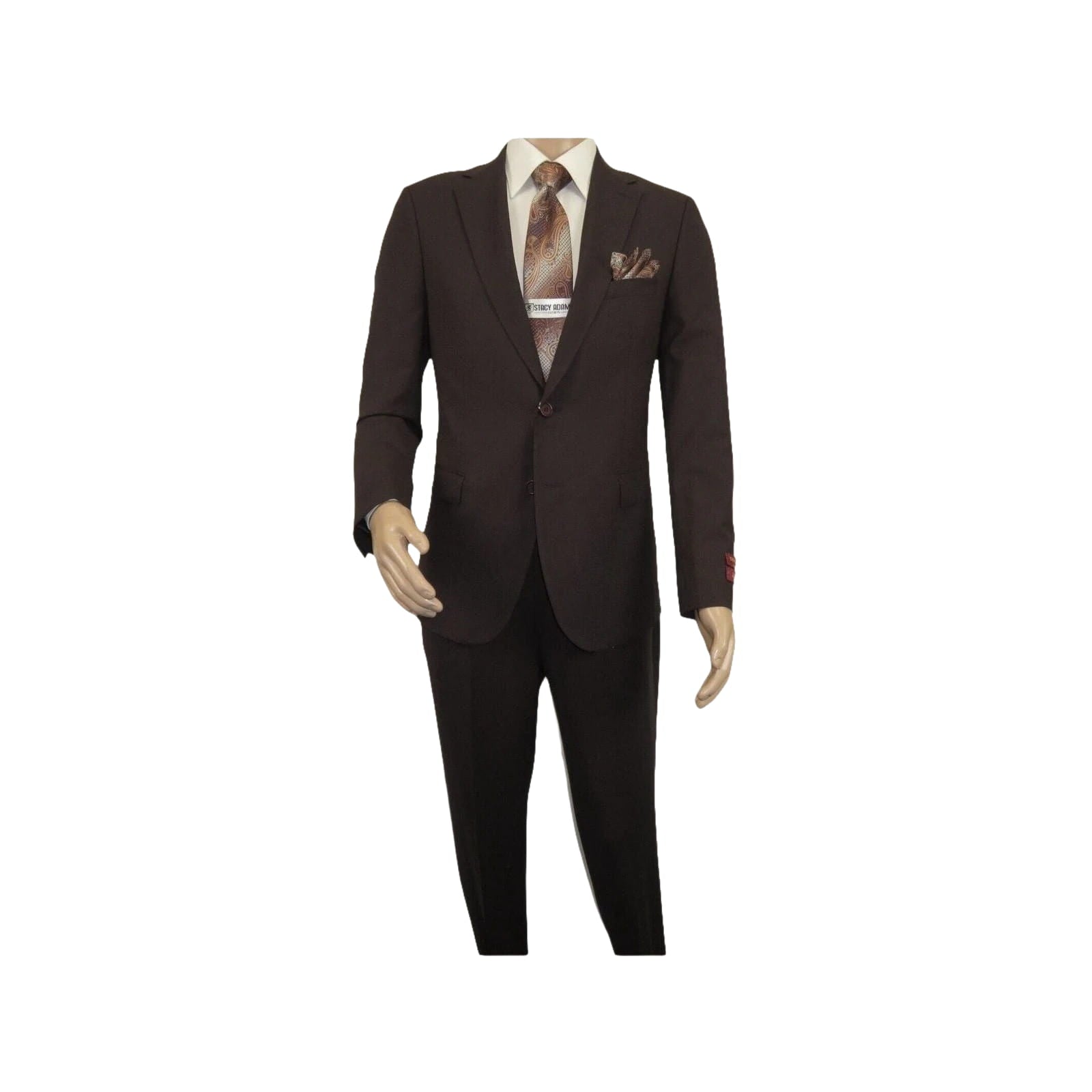 Men Suit BERLUSCONI Turkey 100% Italian Wool Super 180's #Ber30 Brown/Burgundy - J.Valintin Men's Wear Legend - 100970
