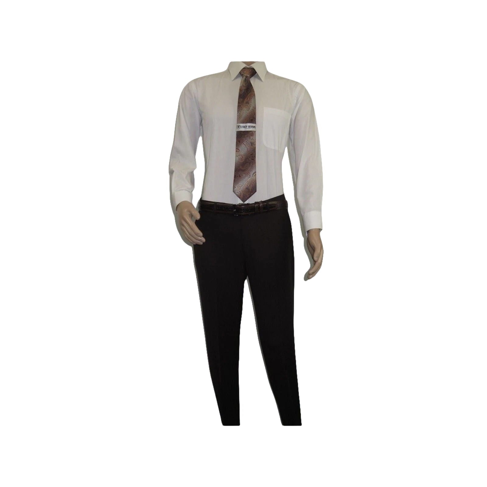 Men Suit BERLUSCONI Turkey 100% Italian Wool Super 180's #Ber30 Brown/Burgundy - J.Valintin Men's Wear Legend - 100970