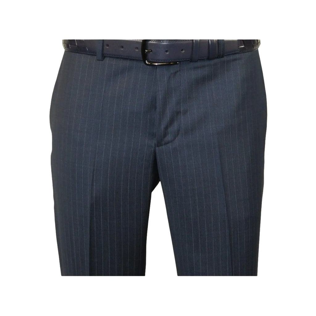 Men Suit BERLUSCONI Turkey 100% Italian Wool Super 180's Vested #Ber3 Ink Blue - J.Valintin Men's Wear Legend - 98489