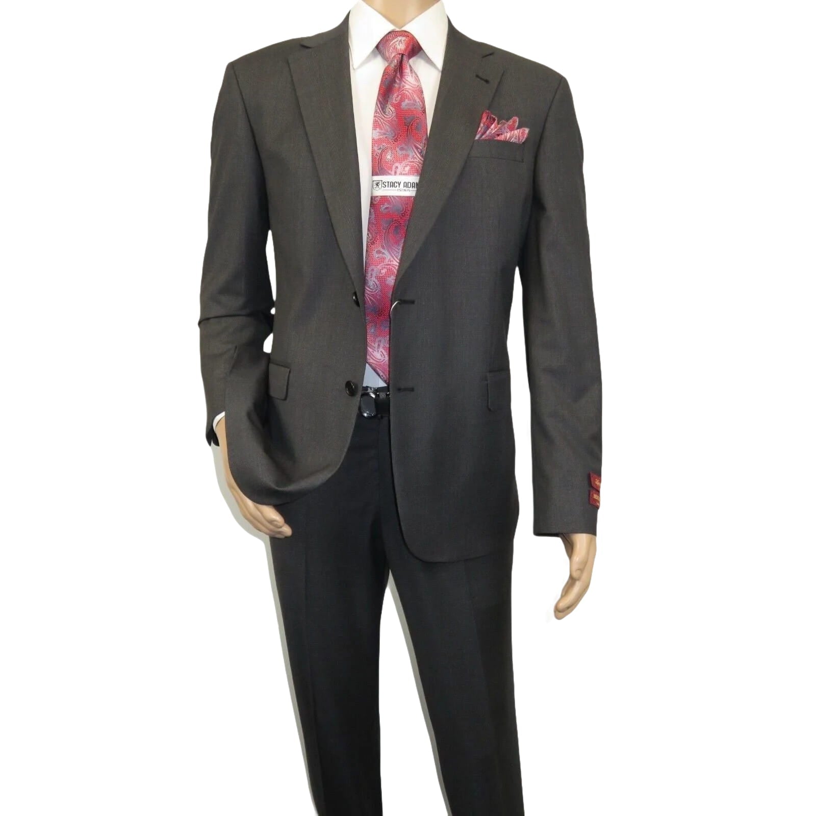 Men Suit BERLUSCONI Turkey 100% Soft Italian Wool Super 180's #Ber26 Gray Plaid - J.Valintin Men's Wear Legend - 100942