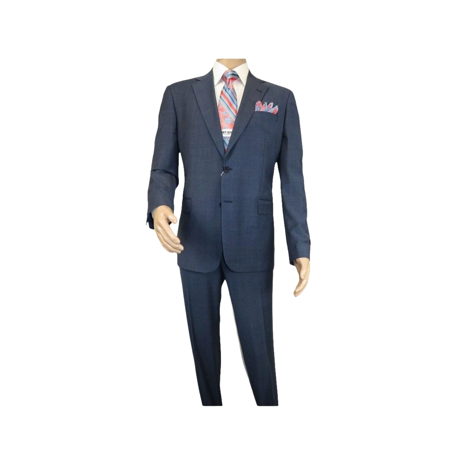 Men Suit BERLUSCONI Turkey 100% Soft Italian Wool Super 180's #Ber27 Navy Blue - J.Valintin Men's Wear Legend - 100949