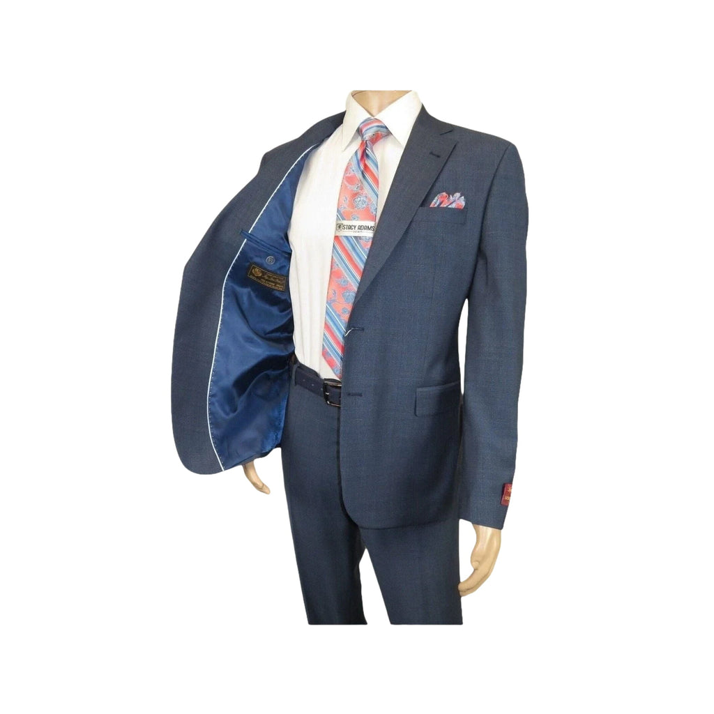 Men Suit BERLUSCONI Turkey 100% Soft Italian Wool Super 180's #Ber27 Navy Blue - J.Valintin Men's Wear Legend - 100949