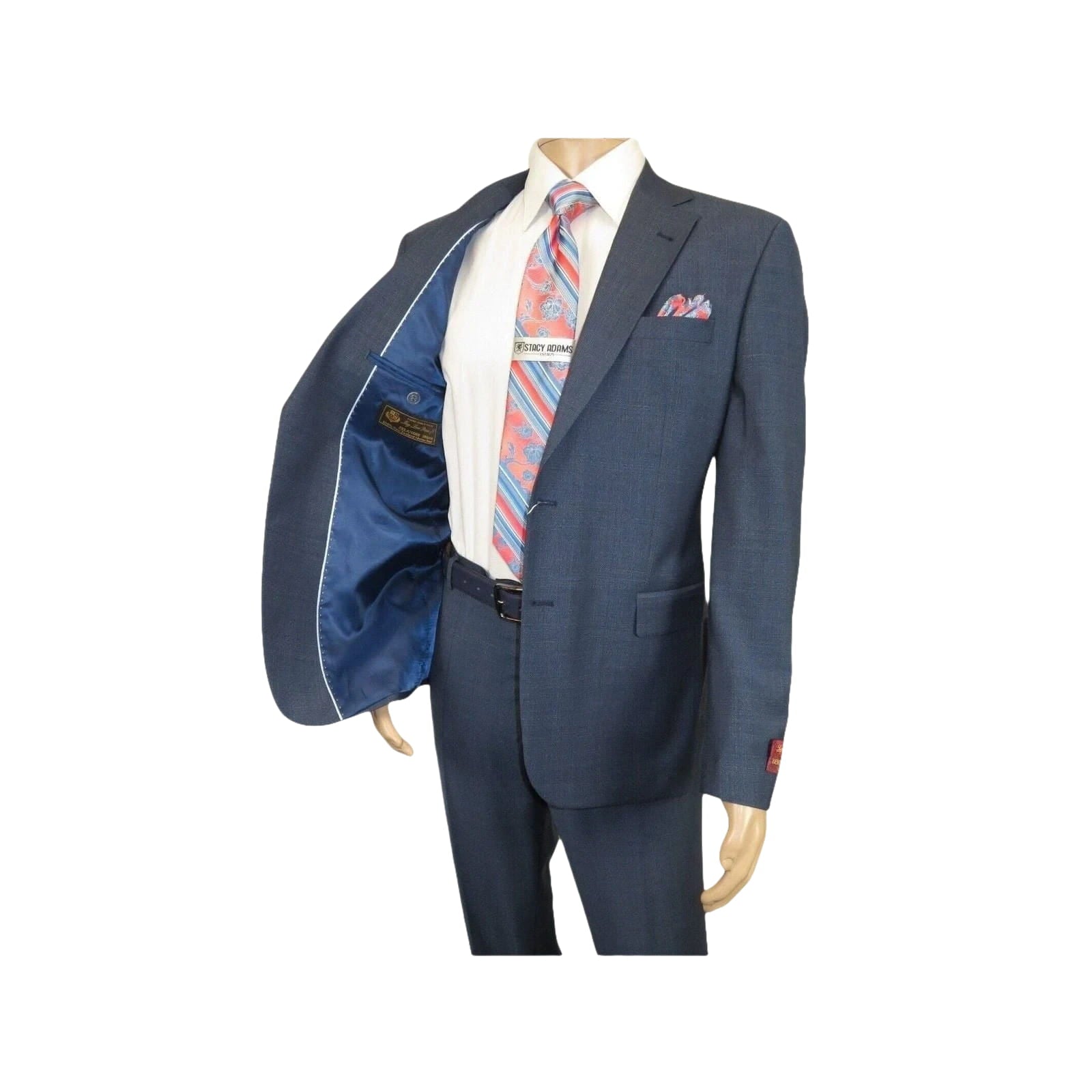 Men Suit BERLUSCONI Turkey 100% Soft Italian Wool Super 180's #Ber27 Navy Blue - J.Valintin Men's Wear Legend - 100949