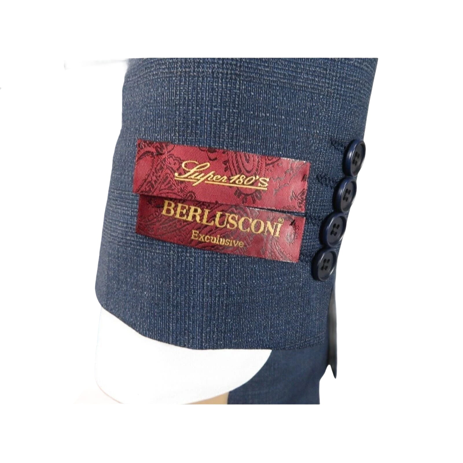 Men Suit BERLUSCONI Turkey 100% Soft Italian Wool Super 180's #Ber27 Navy Blue - J.Valintin Men's Wear Legend - 100949