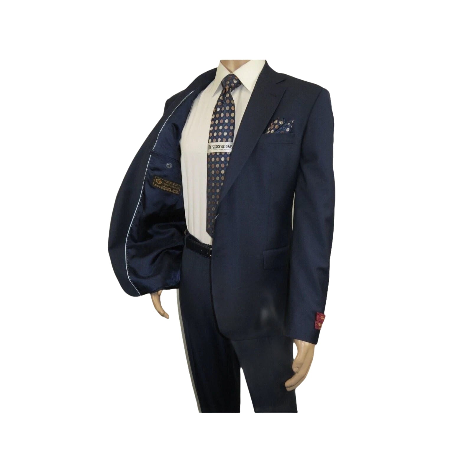 Men Suit BERLUSCONI Turkey 100% Soft Italian Wool Super 180's #Ber28 Navy Blue - J.Valintin Men's Wear Legend - 100956