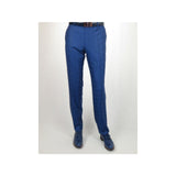 Men Suit By Renoir Window pane English Plaid Slim Fit Side Vents Fit 291 - 20 Blue - J.Valintin Men's Wear Legend - 93914