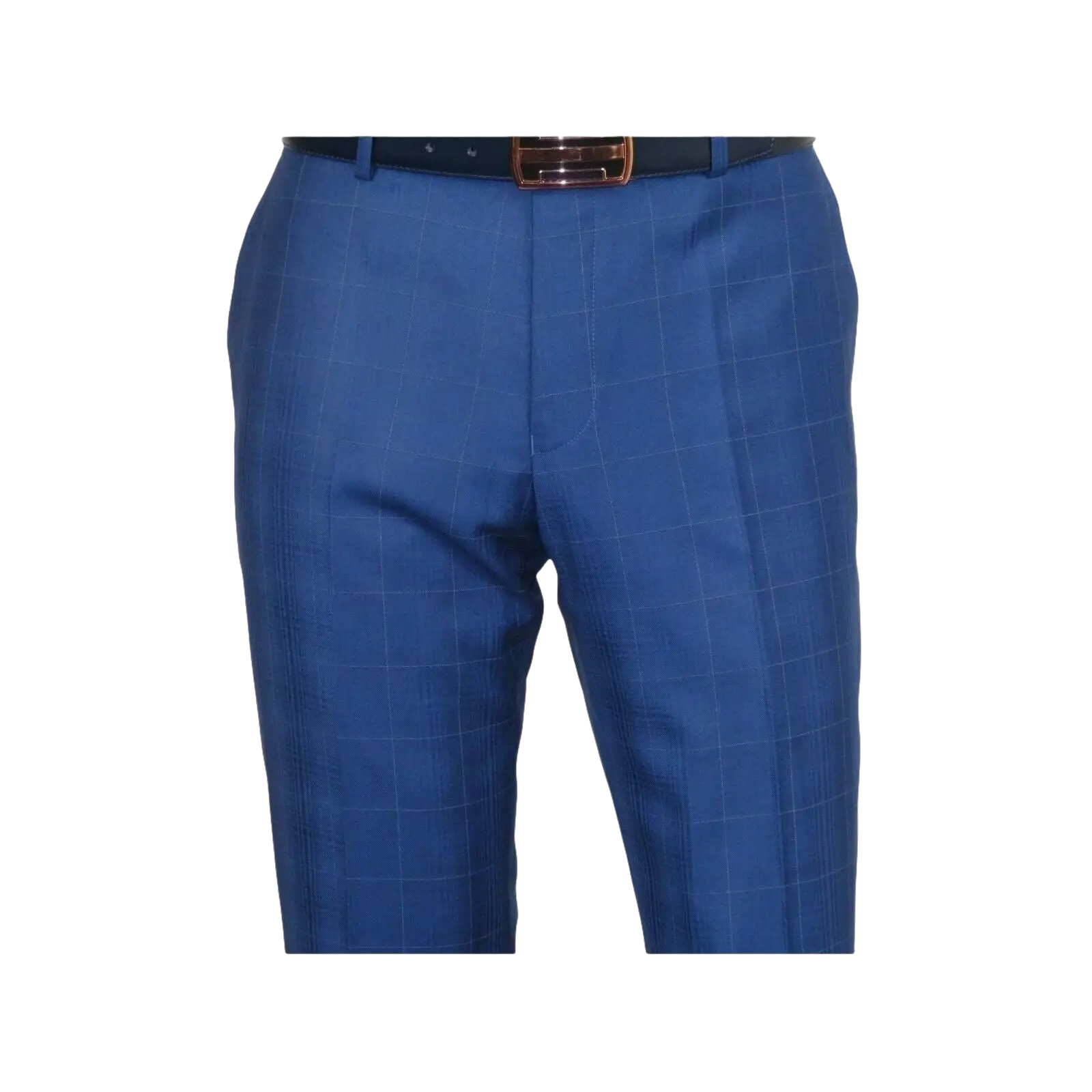 Men Suit By Renoir Window pane English Plaid Slim Fit Side Vents Fit 291 - 20 Blue - J.Valintin Men's Wear Legend - 93914