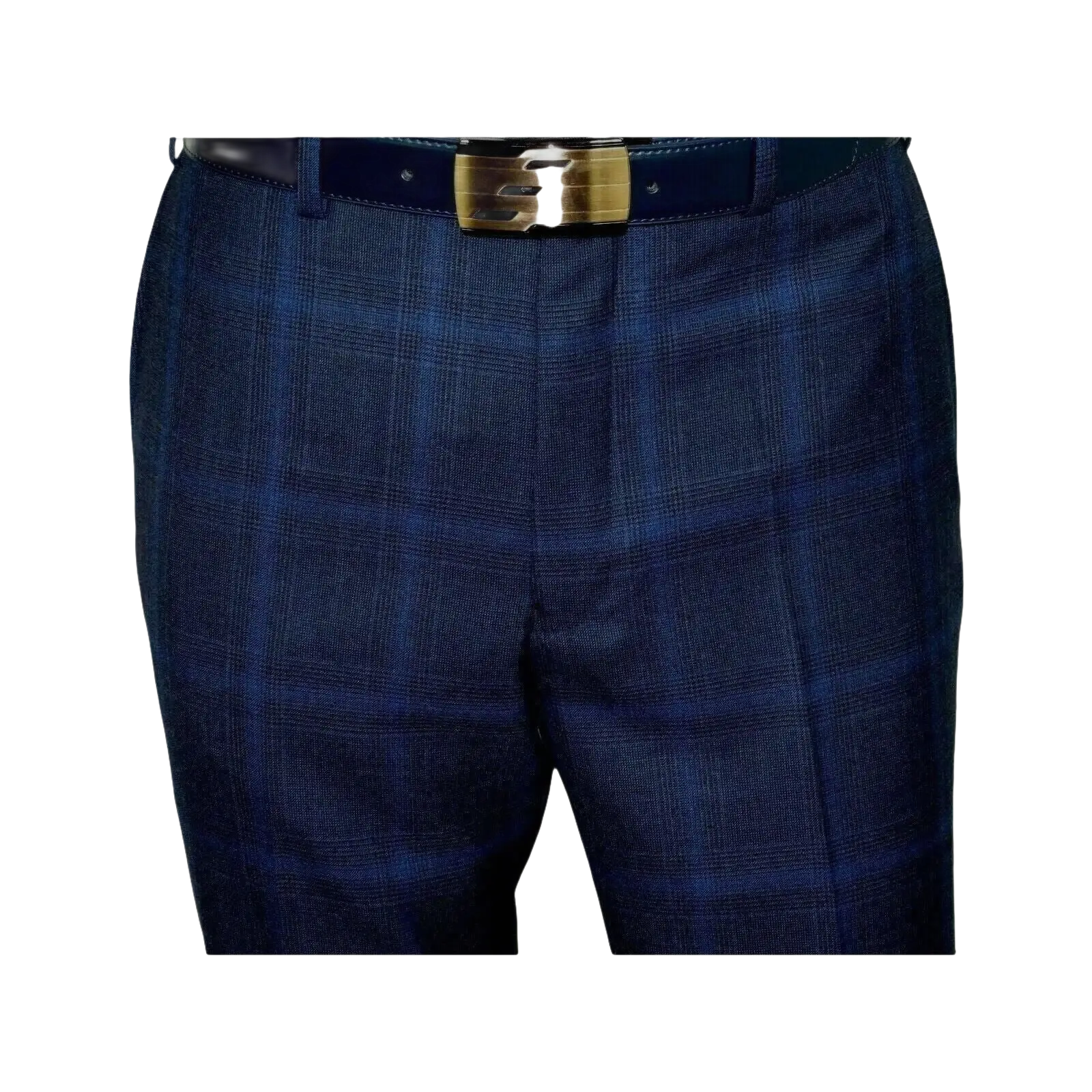 Men TALLIA Suit Wool Blend English Glen Plaid Classic 2Button VDVA2SVX0026 Blue - J.Valintin Men's Wear Legend - 16170