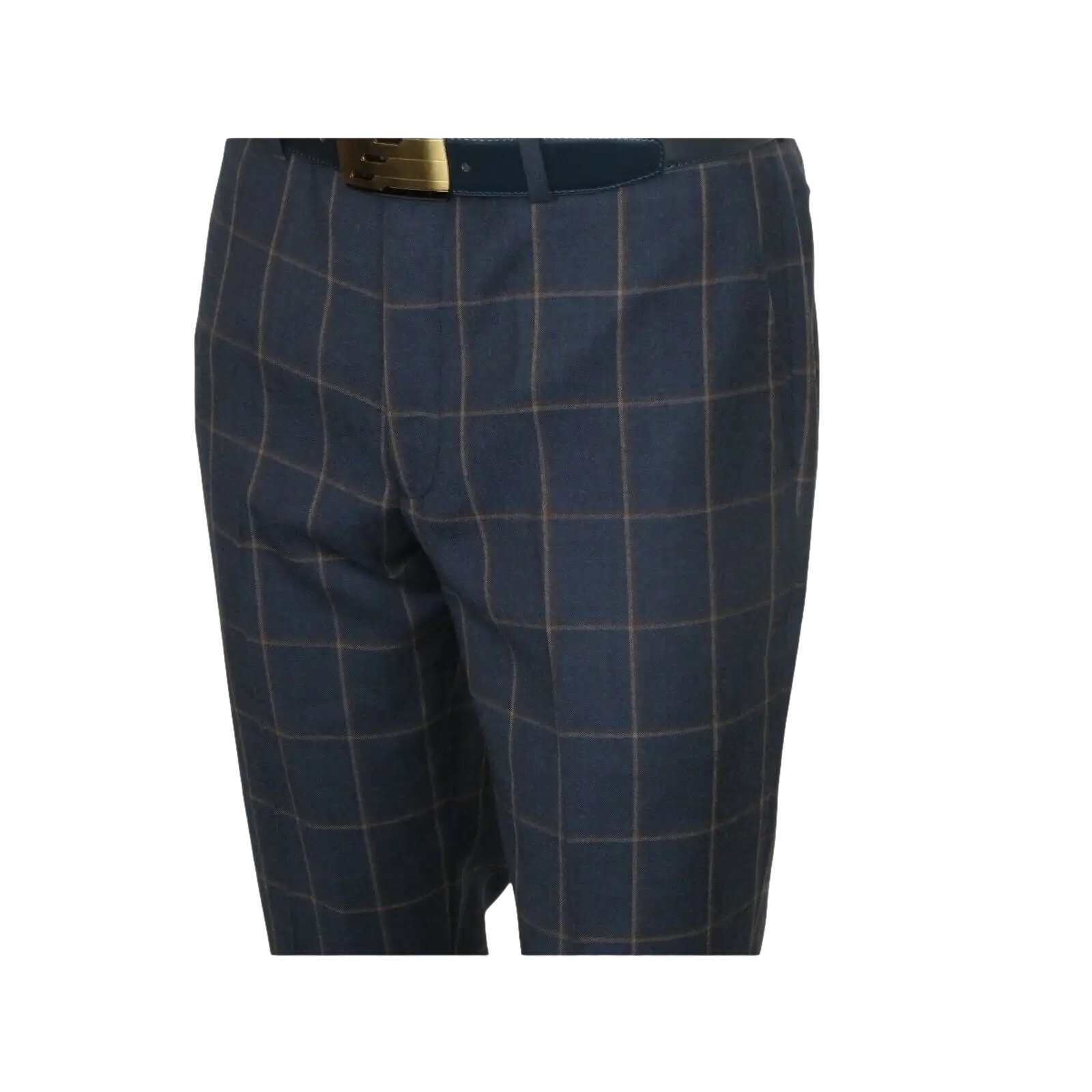 Men TALLIA Suit Wool Blend English Plaid Classic 2Button VDVA2SVX0013 Blue Brown - J.Valintin Men's Wear Legend - 16150