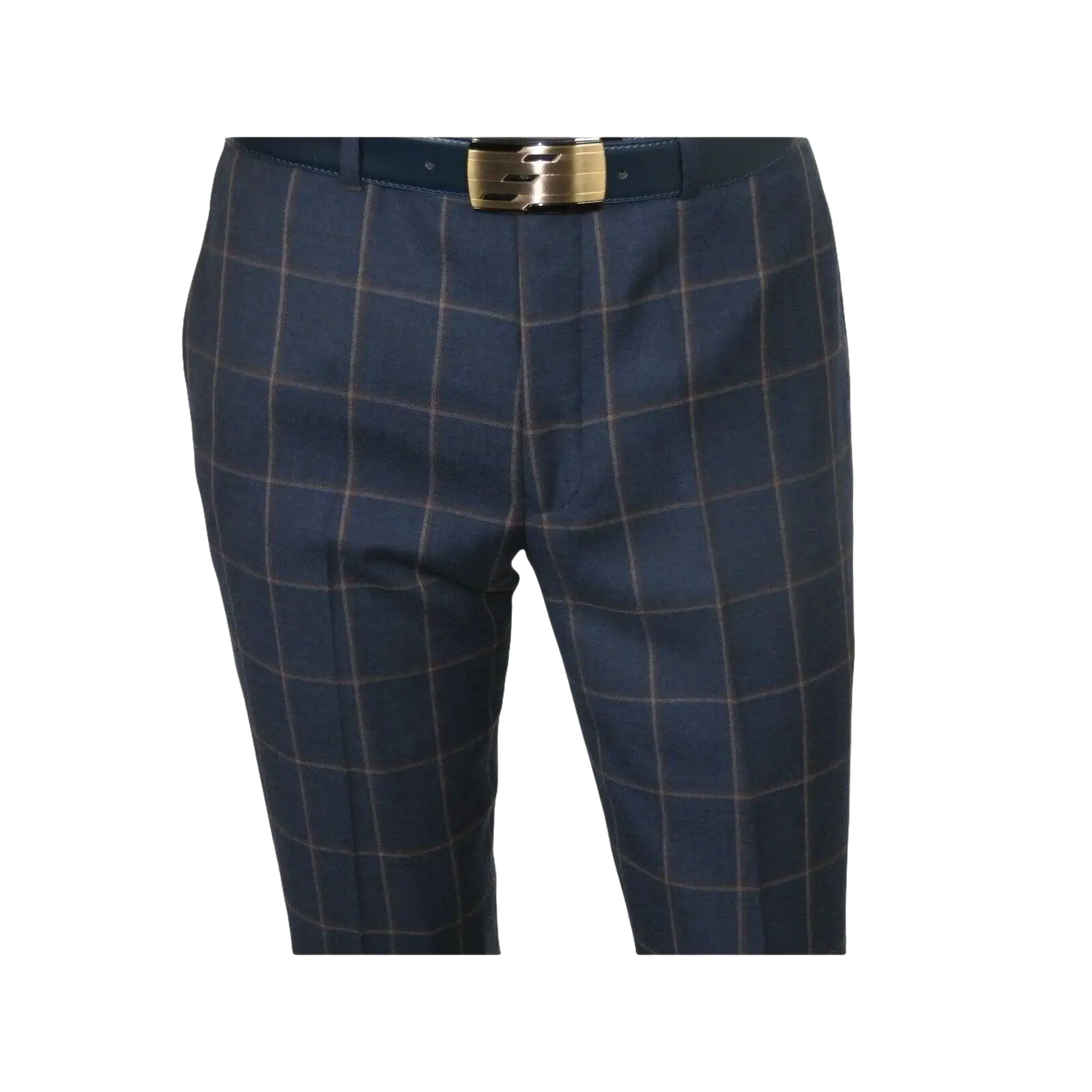 Men TALLIA Suit Wool Blend English Plaid Classic 2Button VDVA2SVX0013 Blue Brown - J.Valintin Men's Wear Legend - 16150
