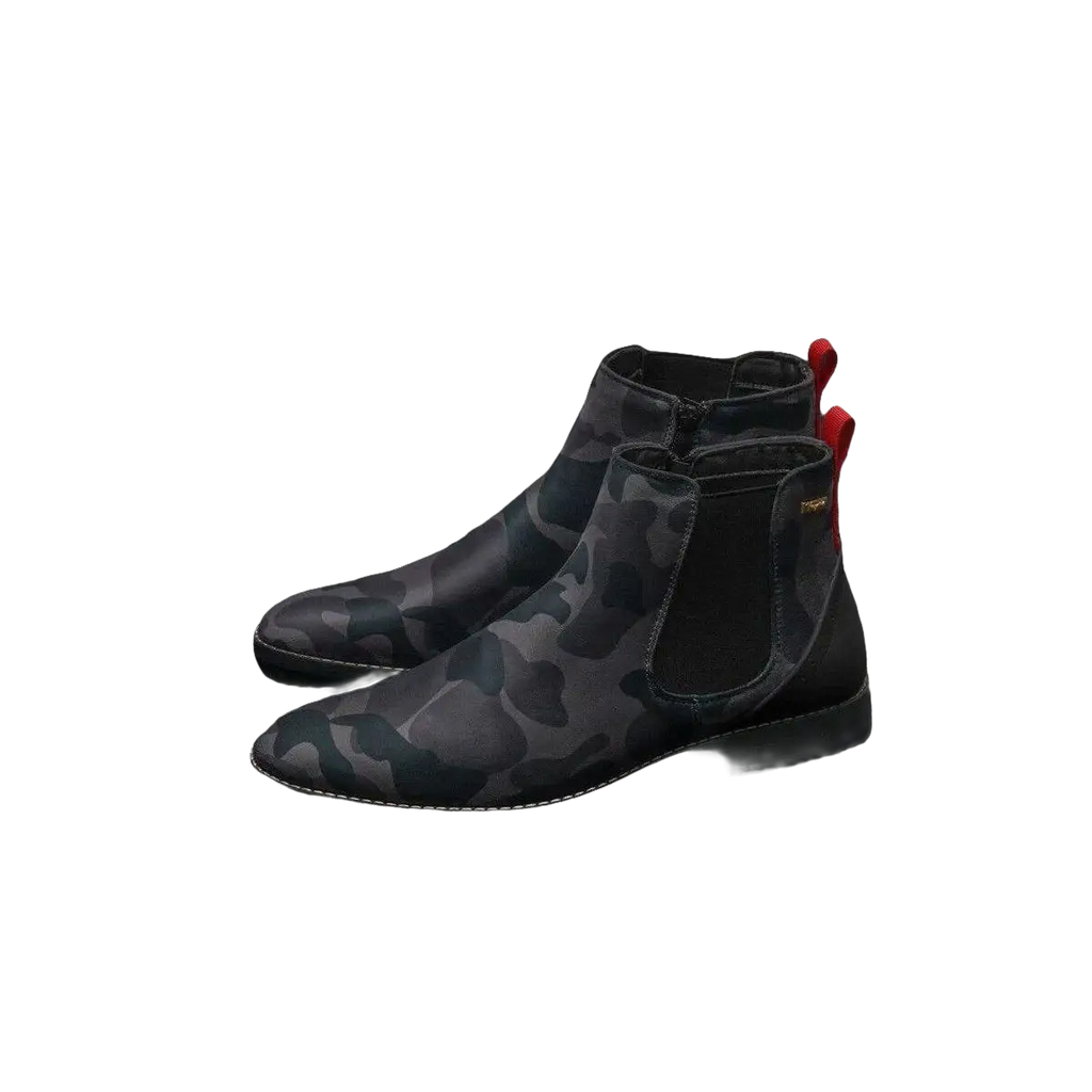 Men TAYNO Chelsea Chukka Micro Suede Soft Comfortable Boot Victorian Black Gray - J.Valintin Men's Wear Legend - 99471