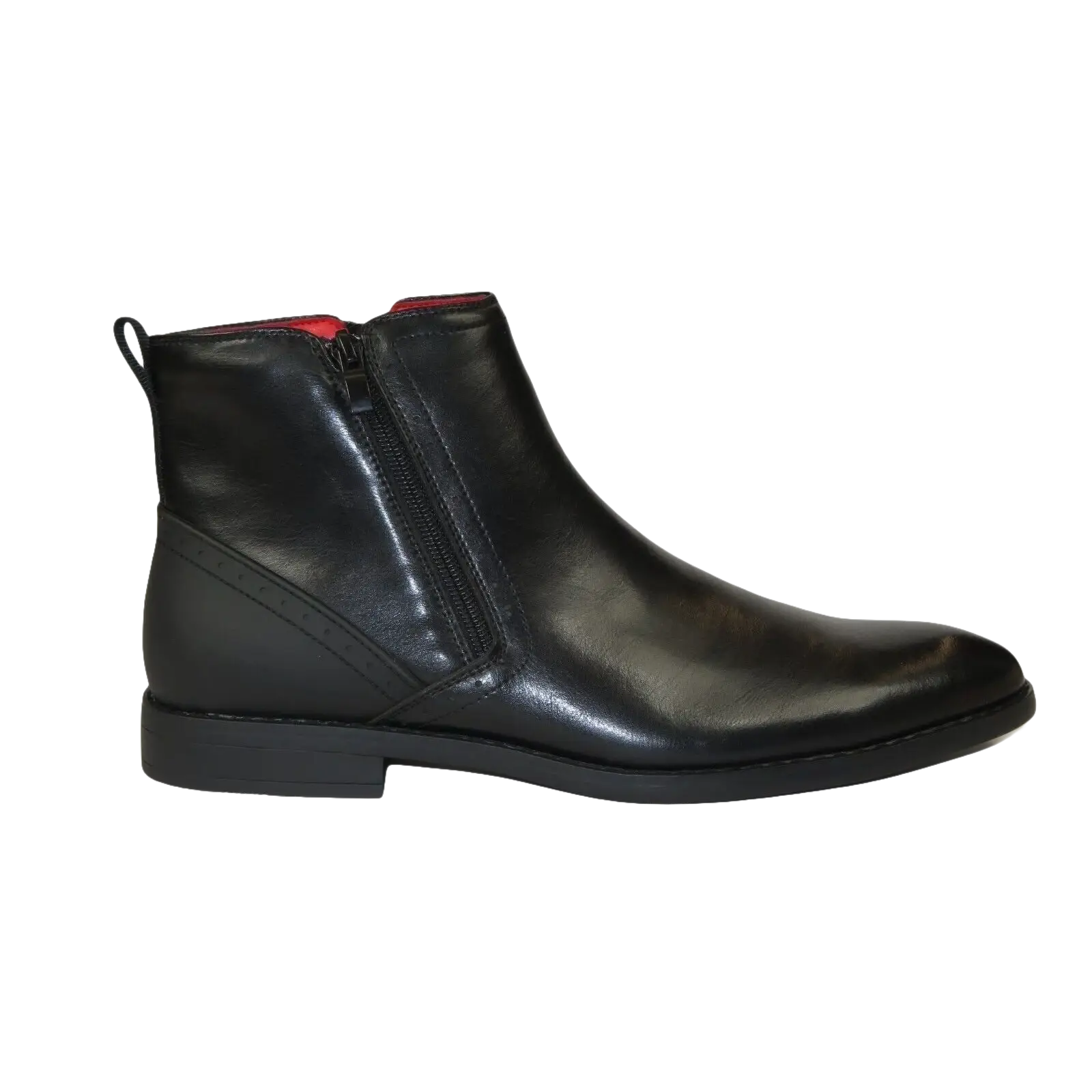Men TAYNO Chelsea Chukka Soft Comfortable Leather Zip up Boot Coupe Black - J.Valintin Men's Wear Legend - 99567