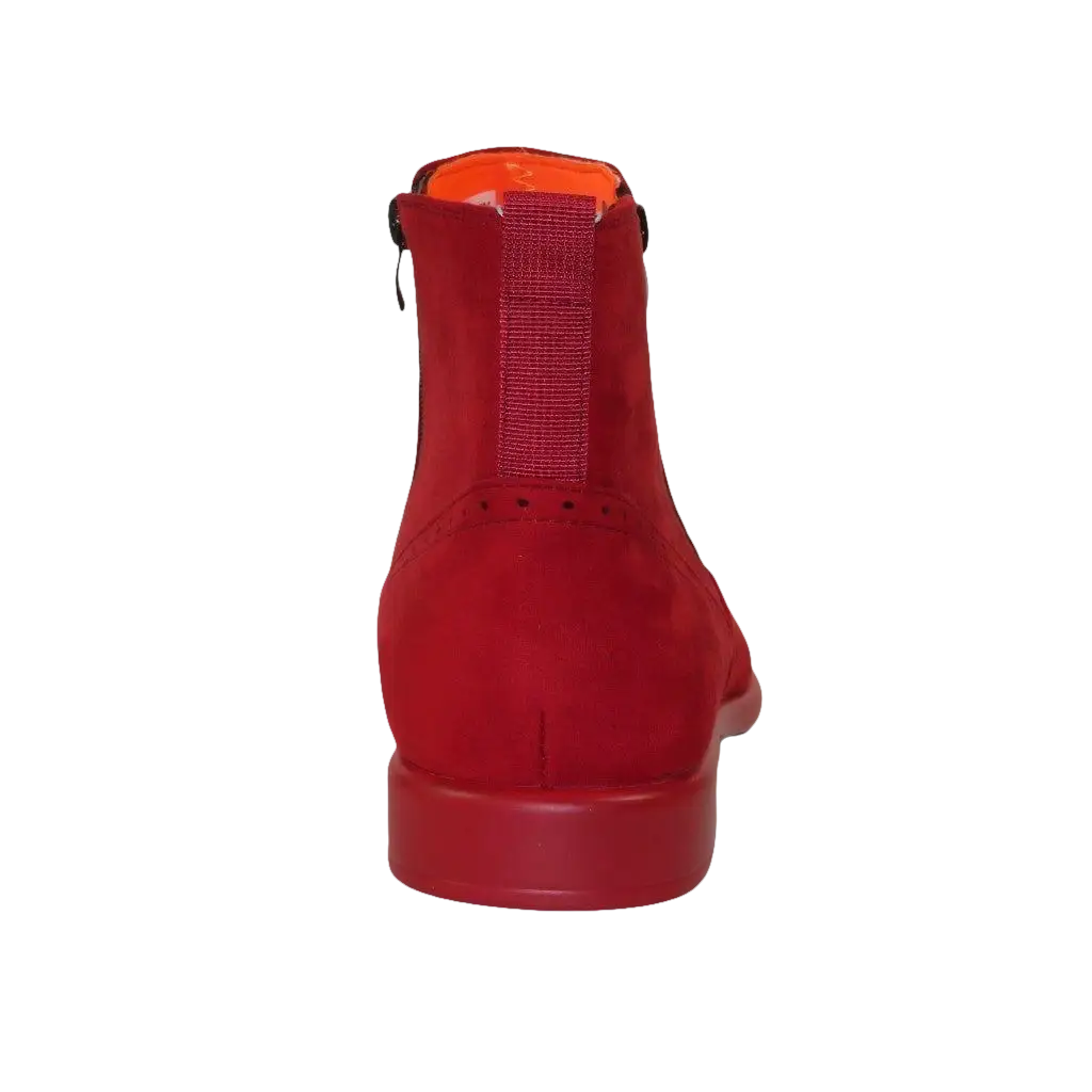 Men TAYNO Chelsea Chukka Soft Micro Suede Zip up Boot Coupe S Red - J.Valintin Men's Wear Legend - Coupe S - Red - 9