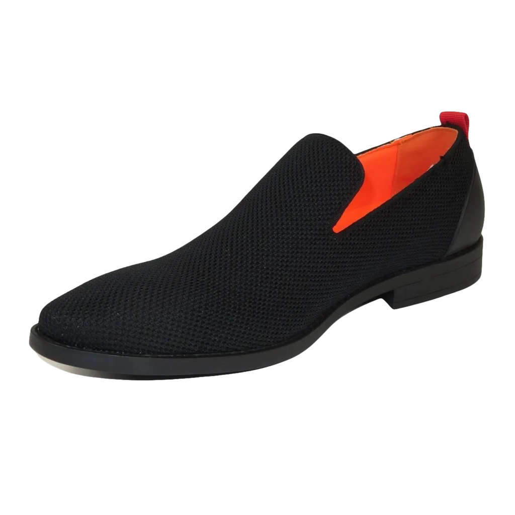 Men Tayno Dressy Casual Knit Fabric Comfortable Slip on Loafer #ALPHA F Black - J.Valintin Men's Wear Legend - 100860