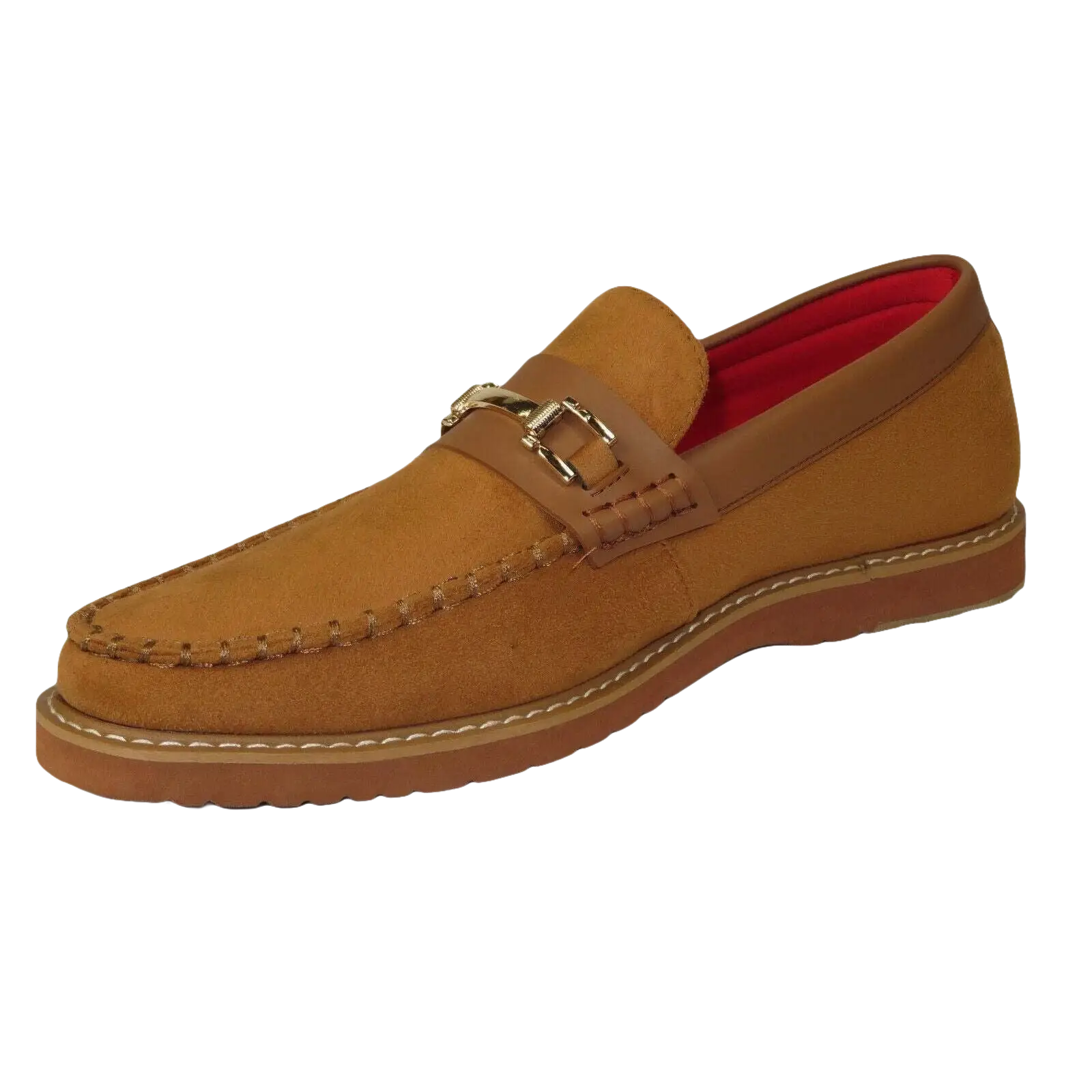 Men Tayno Dressy Casual Penny Loafer Soft Micro Suede Comfortable Drive Camel - J.Valintin Men's Wear Legend - 99604