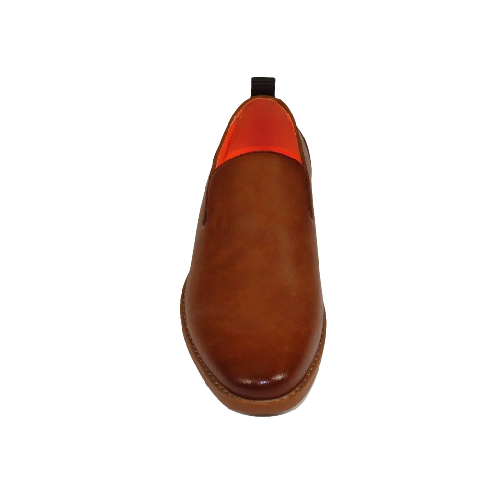 Men Tayno Dressy Casual Soft Leather Comfortable Slip on Loafer #ALPHA L Cognac - J.Valintin Men's Wear Legend - 100854