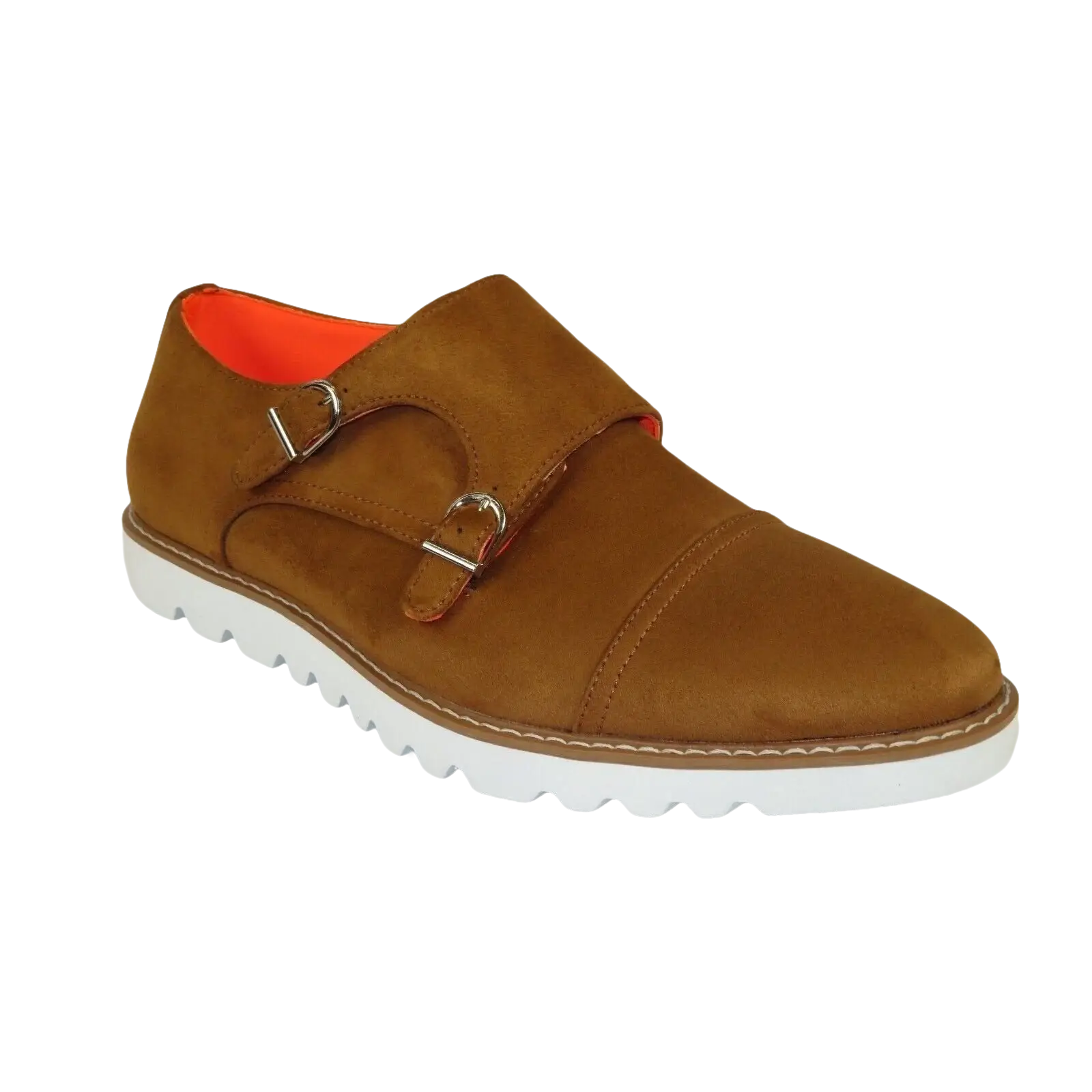 Men Tayno Dressy Casual Soft Suede Comfortable Double Buckle #Freshman Camel - J.Valintin Men's Wear Legend - 100903