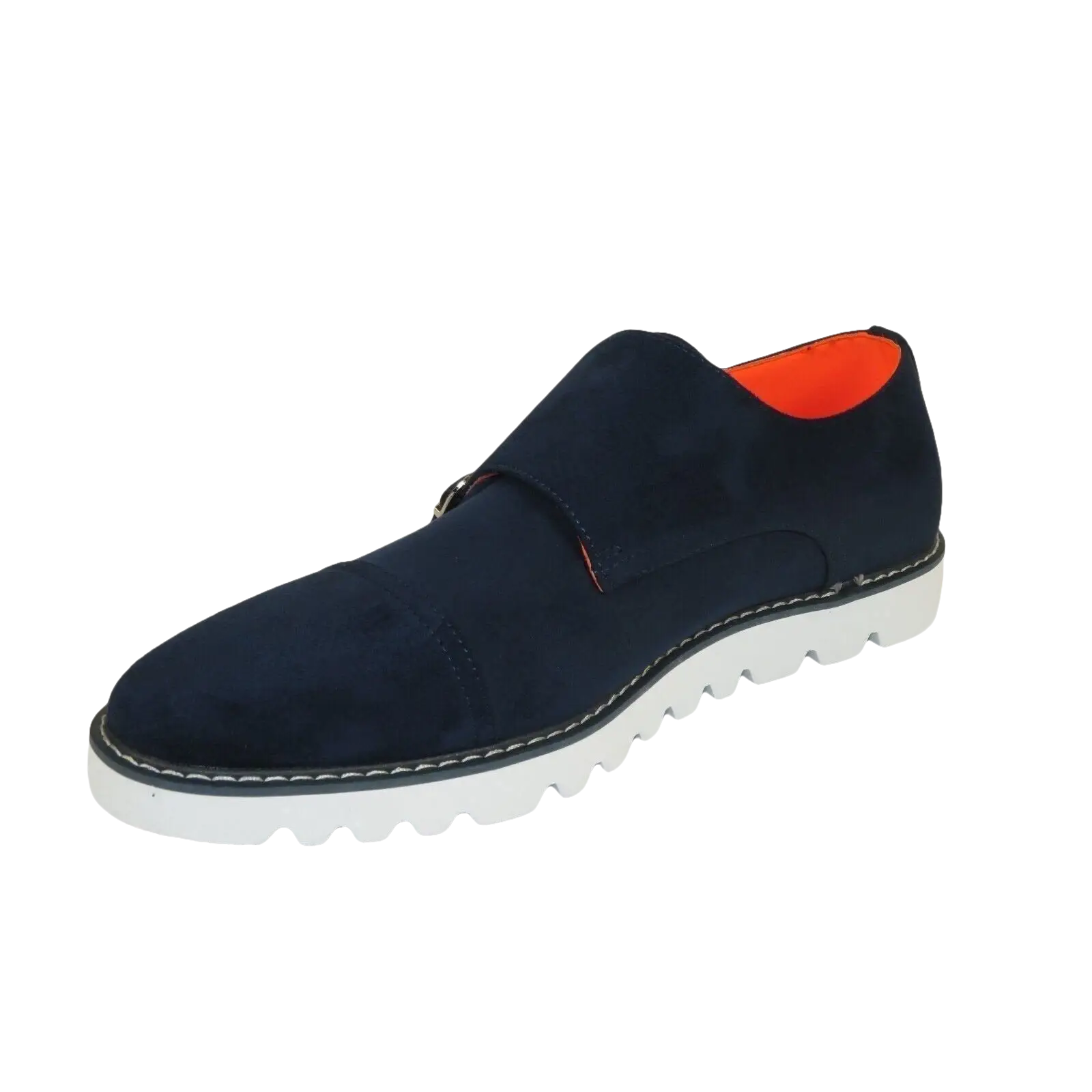 Men Tayno Dressy Casual Soft Suede Comfortable Double Buckle #Freshman Navy - J.Valintin Men's Wear Legend - 100891