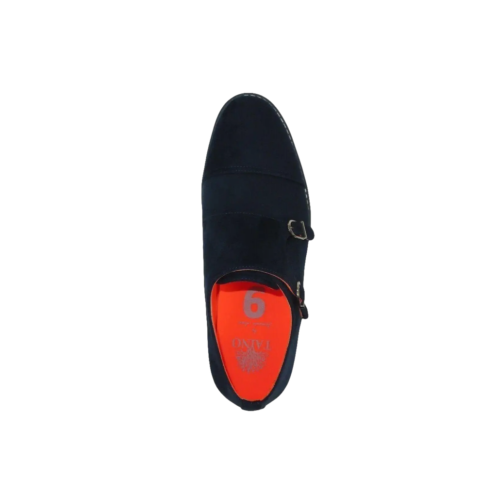 Men Tayno Dressy Casual Soft Suede Comfortable Double Buckle #Freshman Navy - J.Valintin Men's Wear Legend - 100891