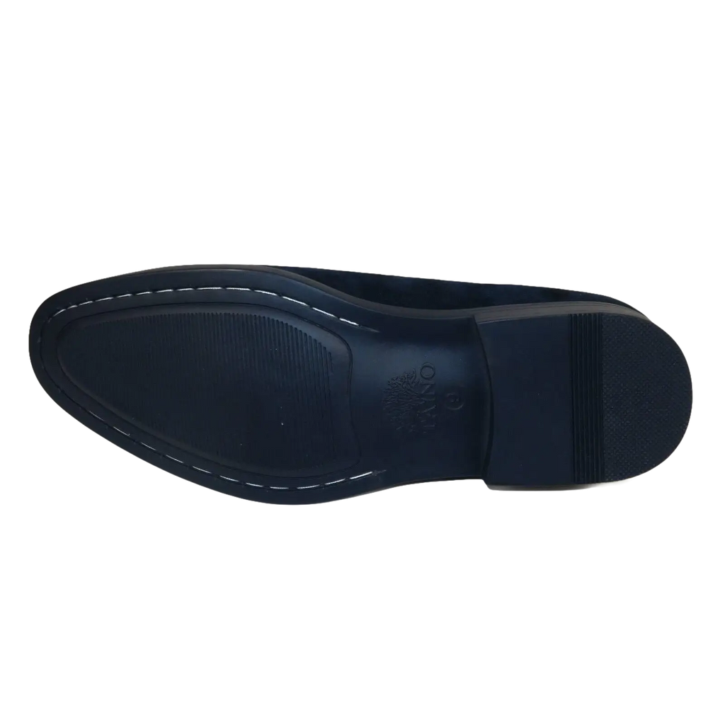Men Tayno Dressy Casual Soft Suede Comfortable Slip on Loafer #ALPHA S Navy - J.Valintin Men's Wear Legend - 100879