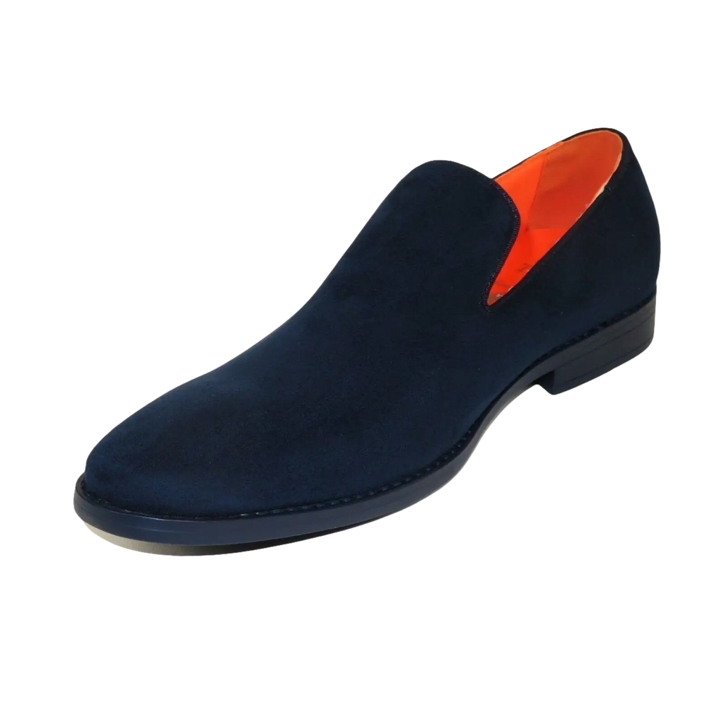 Men Tayno Dressy Casual Soft Suede Comfortable Slip on Loafer #ALPHA S Navy - J.Valintin Men's Wear Legend - 100879
