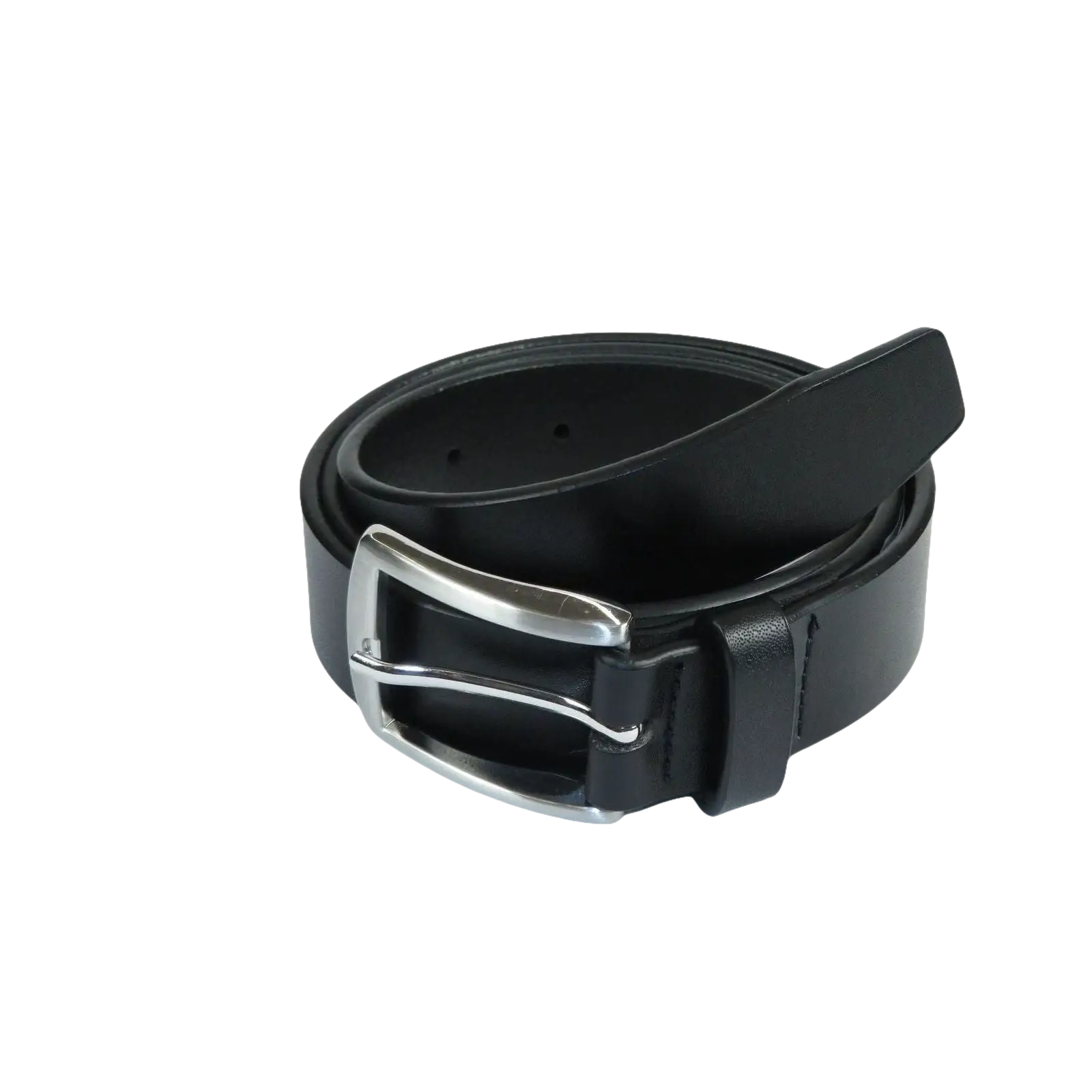 Men VALENTINI solid Leather Belt Classic Pin Buckle Big Sizes V801 black - J.Valintin Men's Wear Legend - 92176