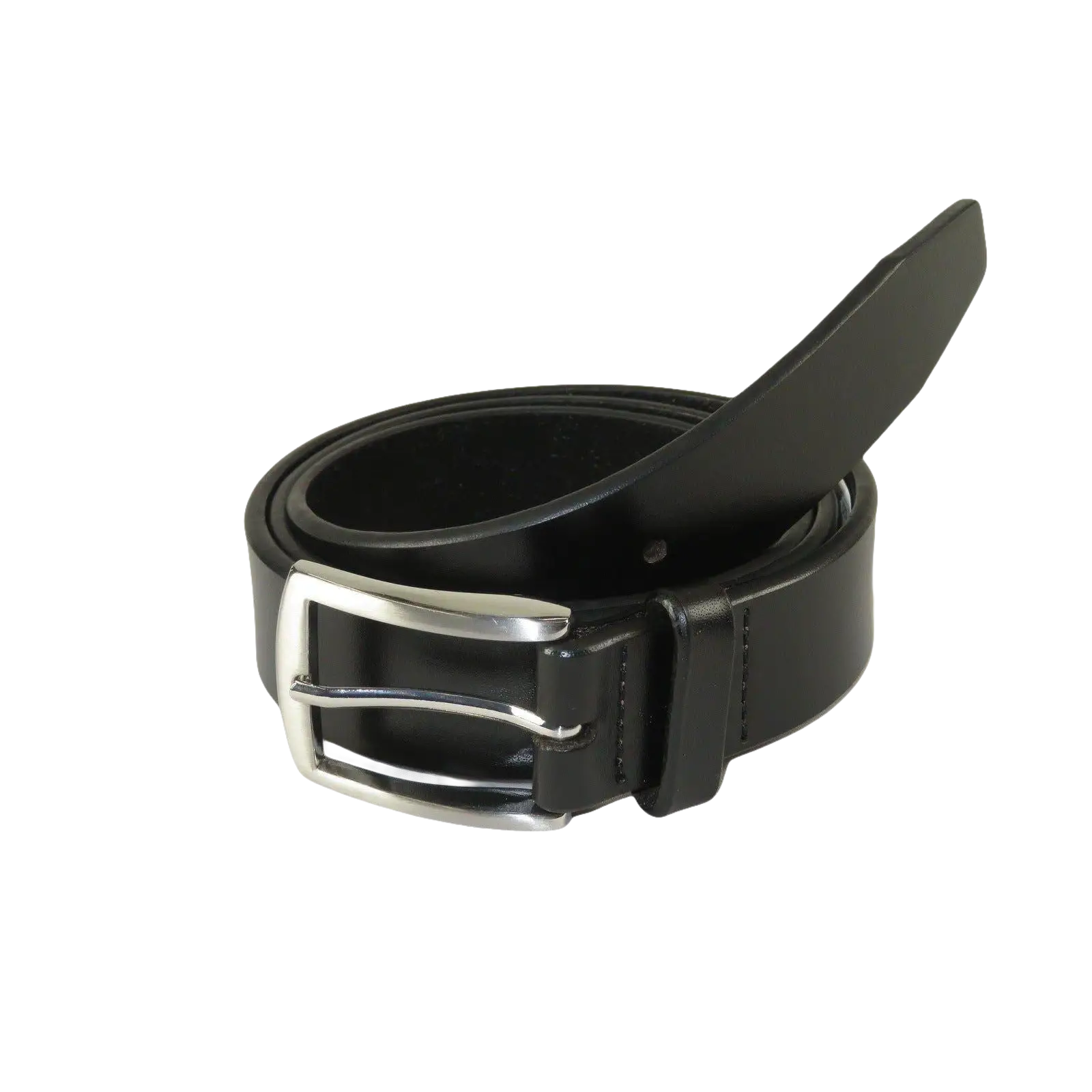 Men VALENTINI solid Leather Belt Classic Pin Buckle Big Sizes V801 black - J.Valintin Men's Wear Legend - 92176
