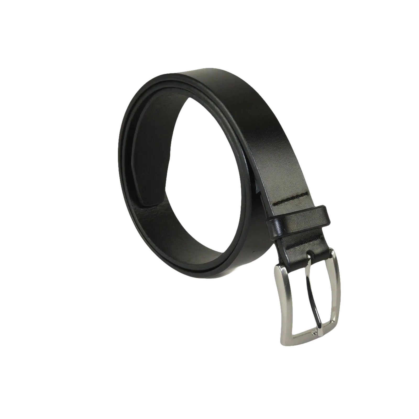 Men VALENTINI solid Leather Belt Classic Pin Buckle Big Sizes V801 black - J.Valintin Men's Wear Legend - 92176